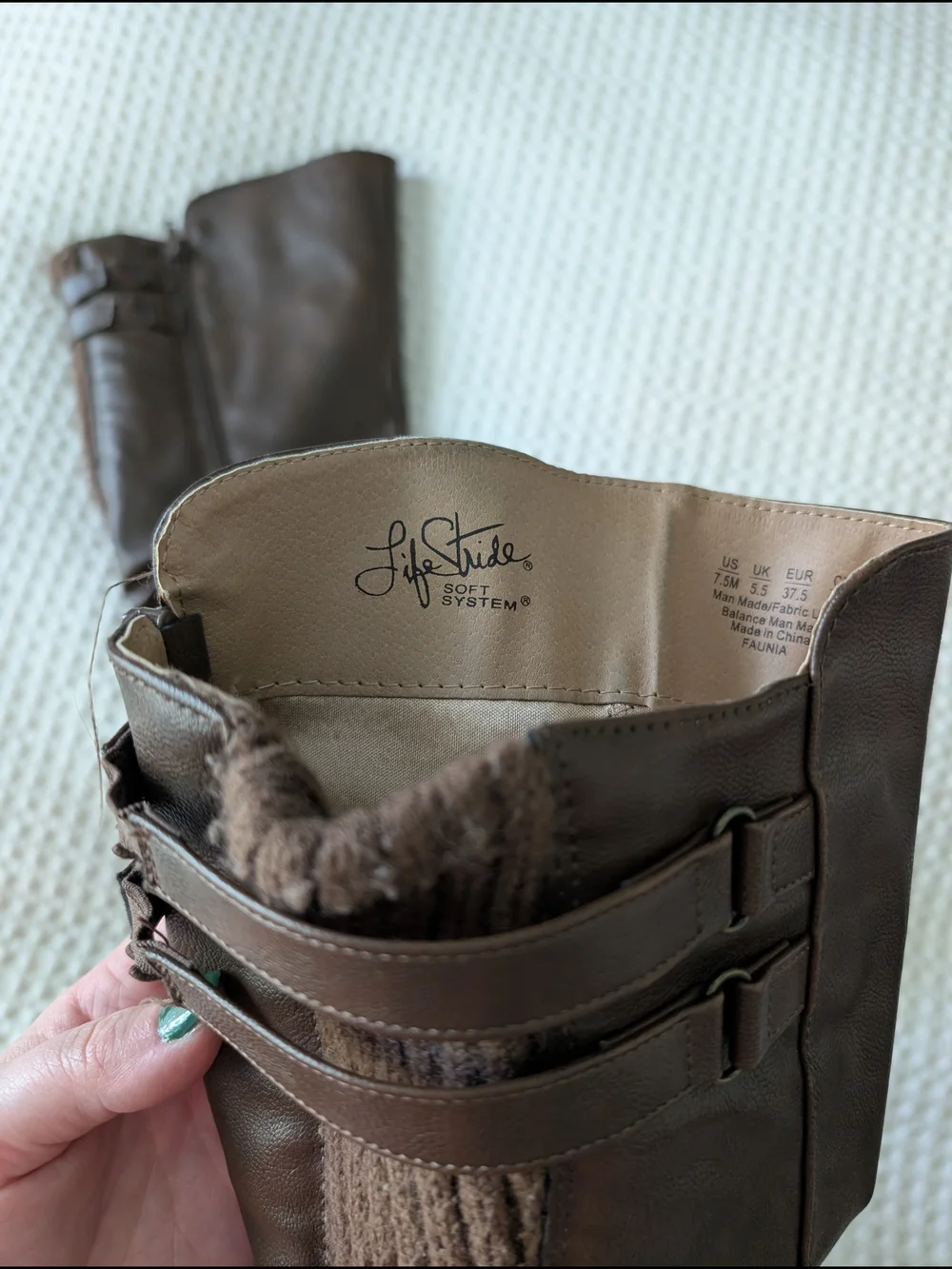 Life Stride Brown Knee-High Riding Boots